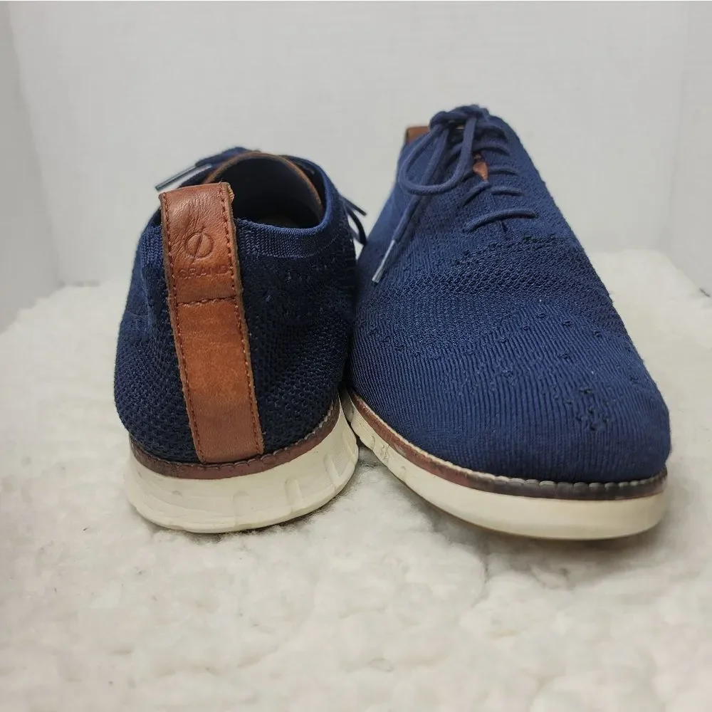 Cole Haan Zerogrand Mens Size 13 Blue Stitchlite Wingtip Oxford Shoes C24947